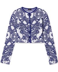 Etro - Cropped Knit Cardigan - Lyst