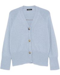 Aragona - V-Neck Ribbed-Knit Cardigan - Lyst