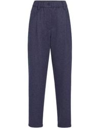 Brunello Cucinelli - Elastic-Waist Casual Trousers - Lyst