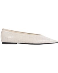 TOTEME - Crocodile-Embossed Ballet Flats - Lyst