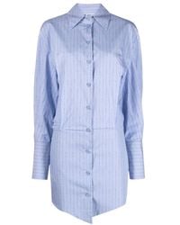 The Attico - The Sylvie Striped Shirt Mini Dress - Lyst