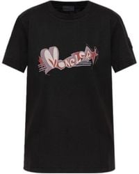 Moncler - Logo Printed Crewneck T-Shirt - Lyst