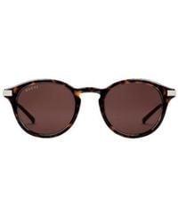 Gucci - Eyewear Round Frame Sunglasses - Lyst