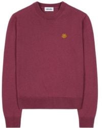 KENZO - Tiger-Patch Knitted Jumper - Lyst