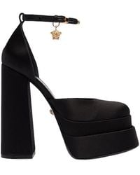 Versace - Mules With Block Heel And Strap - Lyst