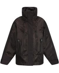 Prada - Patterned-Jacquard High-Neck Padded Jacket - Lyst