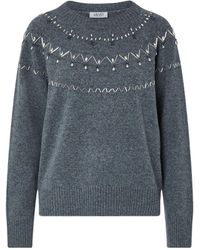 Liu Jo - Embellished Crewneck Knitted Sweater - Lyst