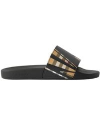 Burberry - Vintage Check Sliced-Print Slides - Lyst