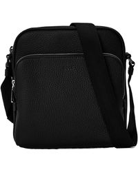 BOSS - Pebbledleather Vertical Crossbody Bag - Lyst