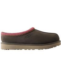 UGG - Shearling Lined Embroidered Suede Slippers - Lyst