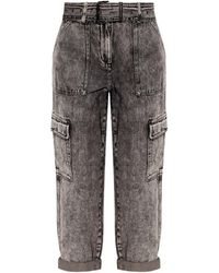 MICHAEL Michael Kors - Belted Straight Leg Jeans - Lyst