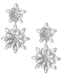 Self-Portrait - Embellished Tiered Earrings - Lyst
