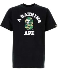 A Bathing Ape - Slate Cotton Abc Camo Collage T-Shirt - Lyst