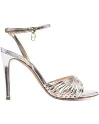Twinset - Metallic-Effect Calf-Leather Sandals - Lyst