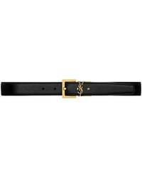 Saint Laurent - Cassandre Reversible Belt - Lyst