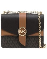 Michael Kors - Michael Greenwich Logo Plaque Shoulder Bag - Lyst