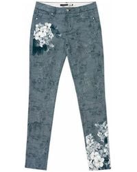 Sportmax - Flower Printed Jeans - Lyst