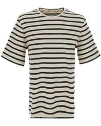 Jil Sander - Striped Crewneck T-Shirt - Lyst