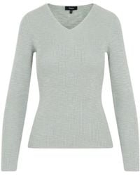 Theory - Ribbed Knit V-Neck Jumper - Lyst