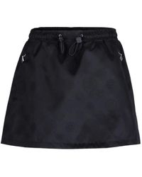 CASABLANCA - All-Over Patterned Drawstring Mini Skirt - Lyst