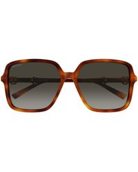 Gucci - Eyewear Low Nose Bridge Fit Sunglasses - Lyst