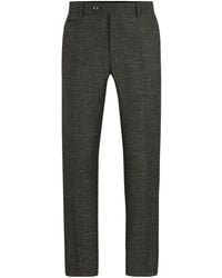 BOSS - Check Wool Suit Trousers - Lyst