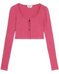 Blumarine - Long-Sleeved Short-Style Sweater - Lyst