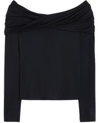 Max Mara - Off-The-Shoulder Long-Sleeve Top - Lyst