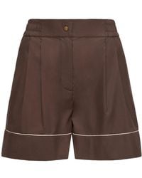 Moncler - Tailored Cotton Blend Shorts - Lyst