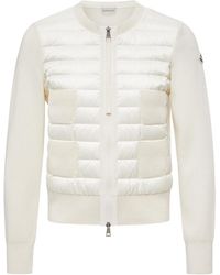 Moncler - Padded Wool Zip-Up Cardigan - Lyst