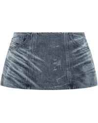 DIESEL - Denim Skirts - Lyst