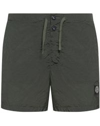 Stone Island - Compass Patch Swim Shorts - Lyst