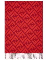 Fendi - Ff Monogram Fringed-Edge Scarf - Lyst