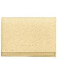 Marni - Light Leather Trifold Venice Wallet With Marbled Interior - Lyst