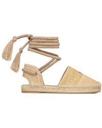 Dior - Lace Straw Shoes - Lyst
