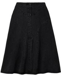 Sea - Patchwork Denim Mid-Length Skirt - Lyst