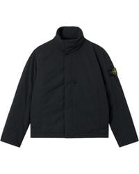 Stone Island - Logo Patch High Neck Jacket - Lyst