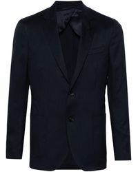 Lardini - Single-Breasted Twill Blazer - Lyst