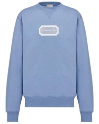 Dior - Homme Logo Patch Crewneck Sweatshirt - Lyst