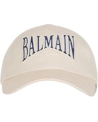 Balmain - Logo Embroidered Curved Brim Cap - Lyst