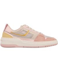 Ferragamo - Suede And Fabric Low-Top Sneakers - Lyst