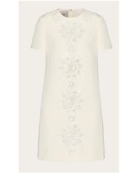 Valentino - Sequin-Embellished Floral-Appliqué Dress - Lyst
