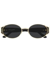 Saint Laurent - Eyewear Oval Frame Sunglasses - Lyst
