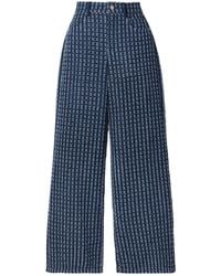 Cult Gaia - Katya Cutout Distressed High-Waisted Straight-Leg Jeans - Lyst