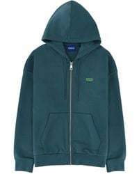 BOSS - Hugo Logo Zip-Up Hoodie - Lyst