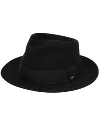 Saint Laurent - Logo Plaaque Fedora Hat - Lyst