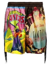 Stella McCartney - X Disney Printed Silk Twill Shorts - Lyst