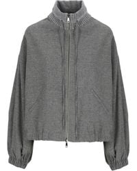 D.exterior - Ribbed-Collar Bomber Jacket - Lyst