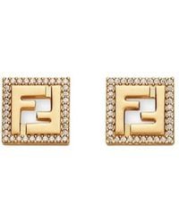 Fendi - Forever Embellished Stud Earrings - Lyst