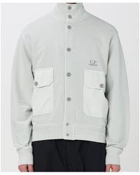 C.P. Company - High Neck Diagonal Fleece Sweatshirt - Lyst
